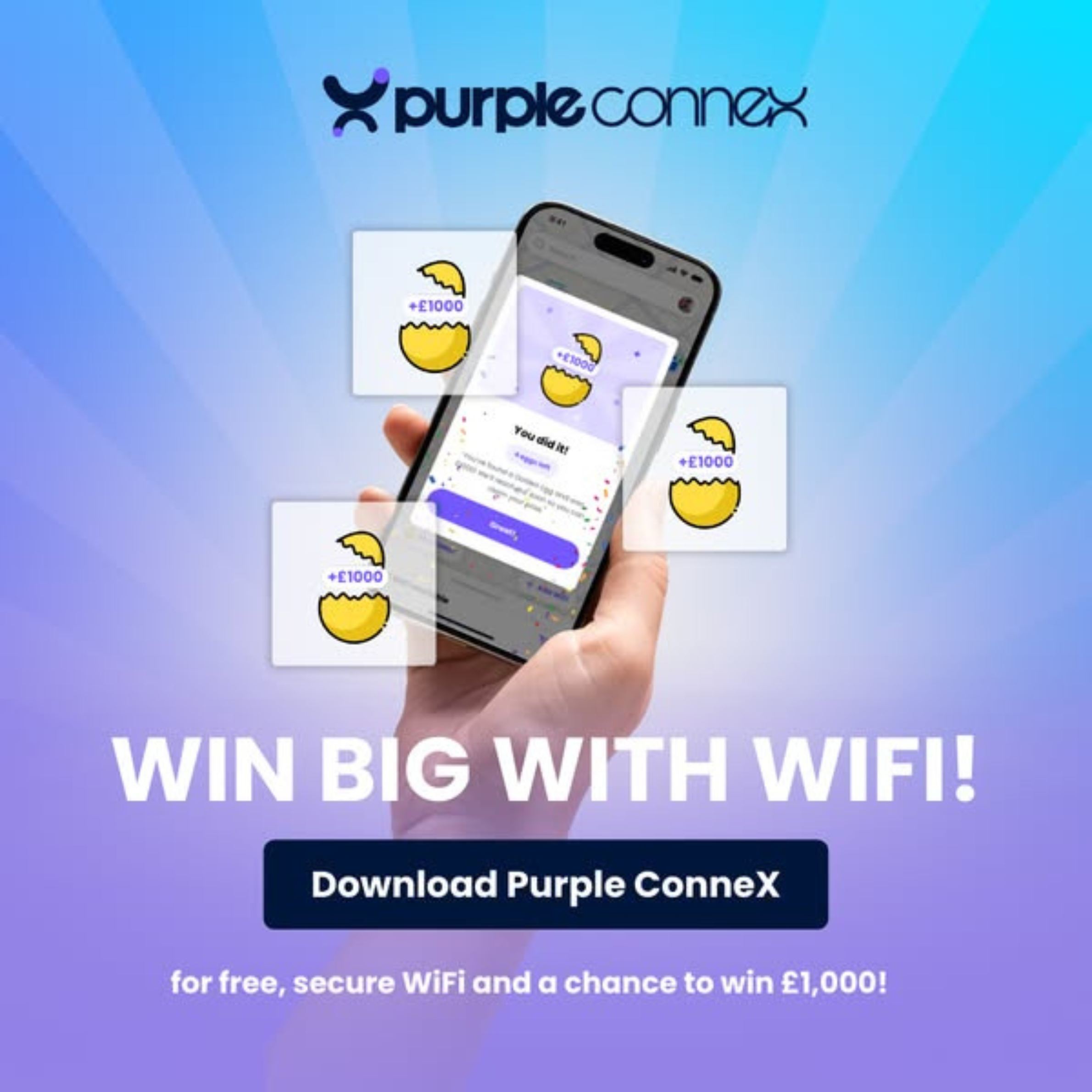 Purple Connex app download advert